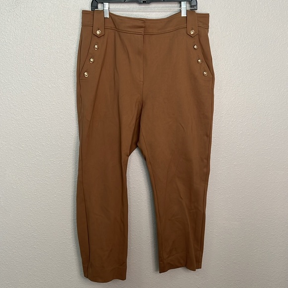Quince Stretch Ponte Mariner Pants Pecan Size XL - Picture 8 of 9